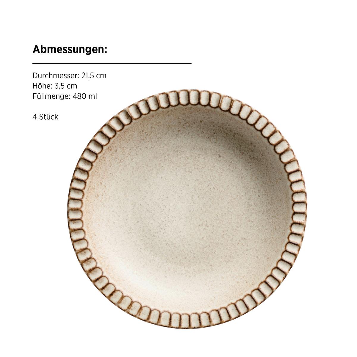 Tellerset 935590 Ida Tellerset - Beige, Basics, Keramik - Mäser