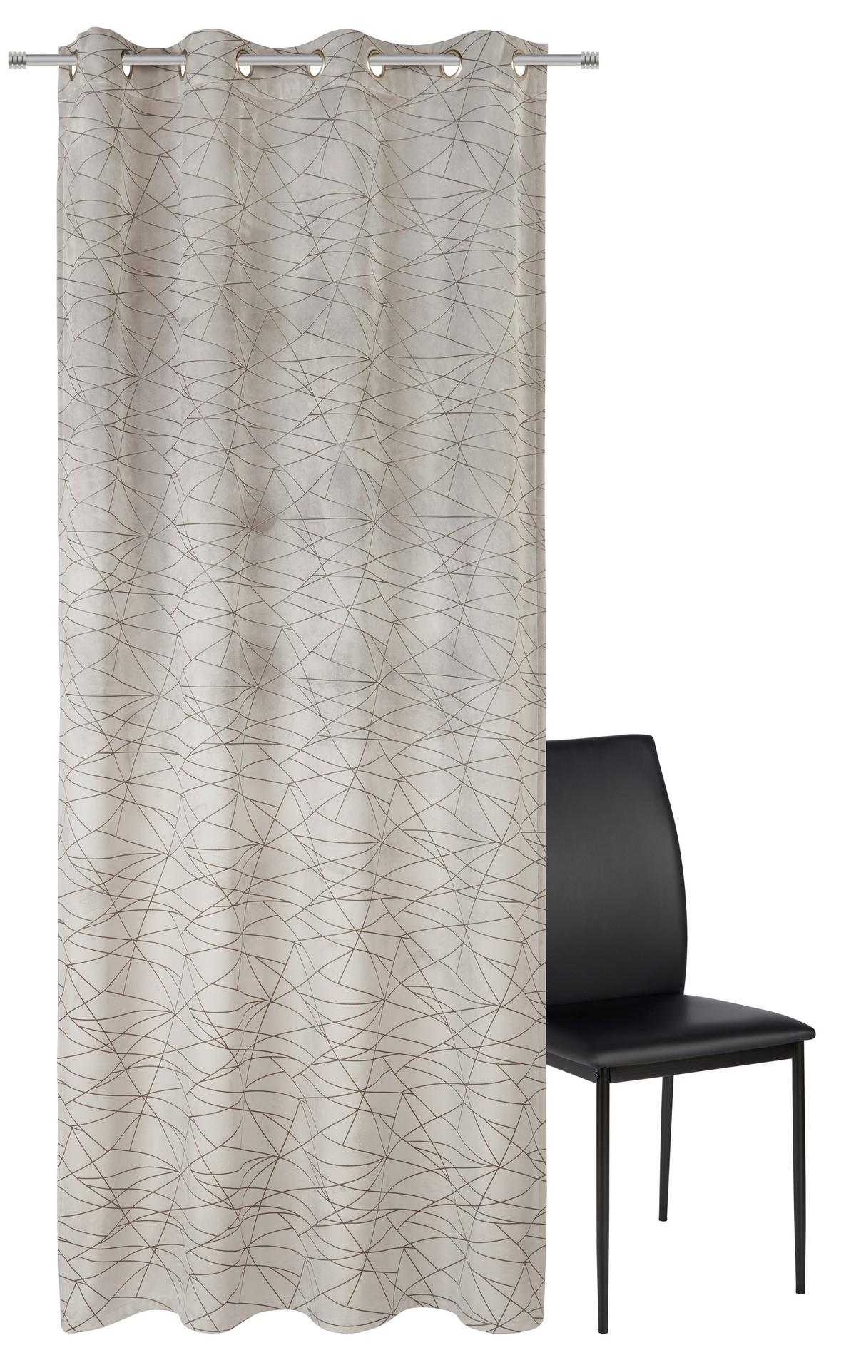 ZASŁONA NA PRZELOTKACH LAGID DIETER KNOLL - taupe, Design, tkanina (140/260cm) - Dieter Knoll
