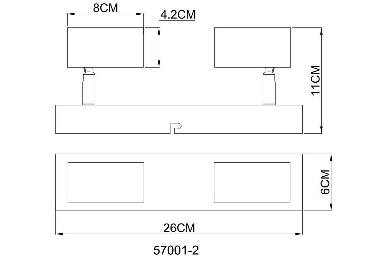 Led Reflektor Este - crni krom/crna, Design, metal (26/6/11cm) - Globo