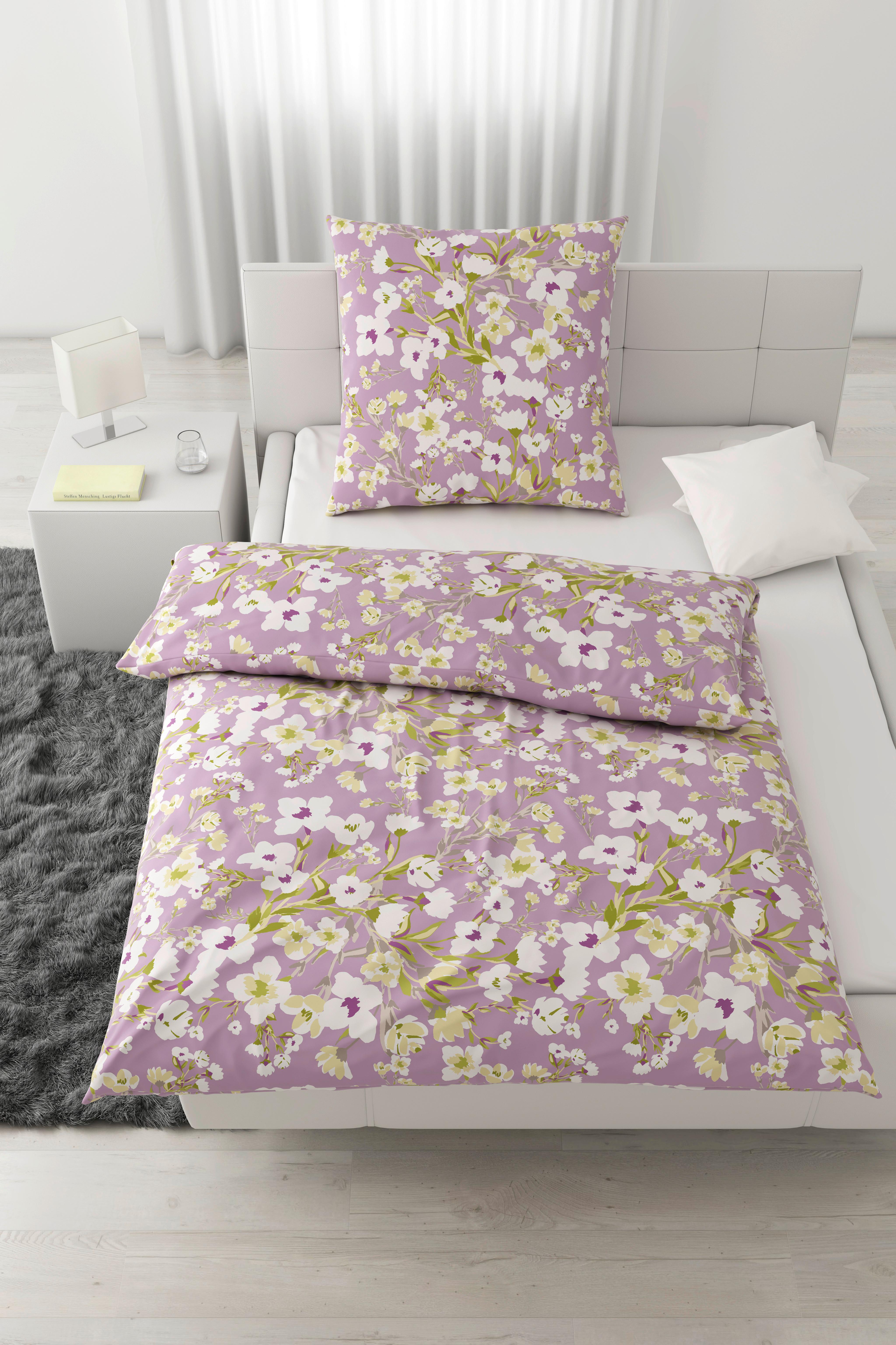 Bettwäsche Ute in Rosa ca. 135x200cm - Rosa, ROMANTIK / LANDHAUS, Textil (135/200cm) - Modern Living