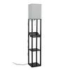 GOLVLAMPA SVEN - vit/svart, Basics, metall/trämaterial (26/160/26cm)