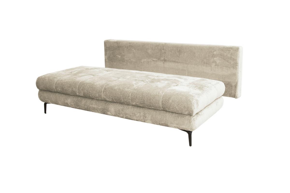 Canapea extensibila PERLA - crem, Konventionell, textil (203/94/96cm)