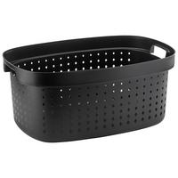 Ruháskosár Seoul - fekete, Modern, műanyag (59/39/25,5cm) - Premium Living