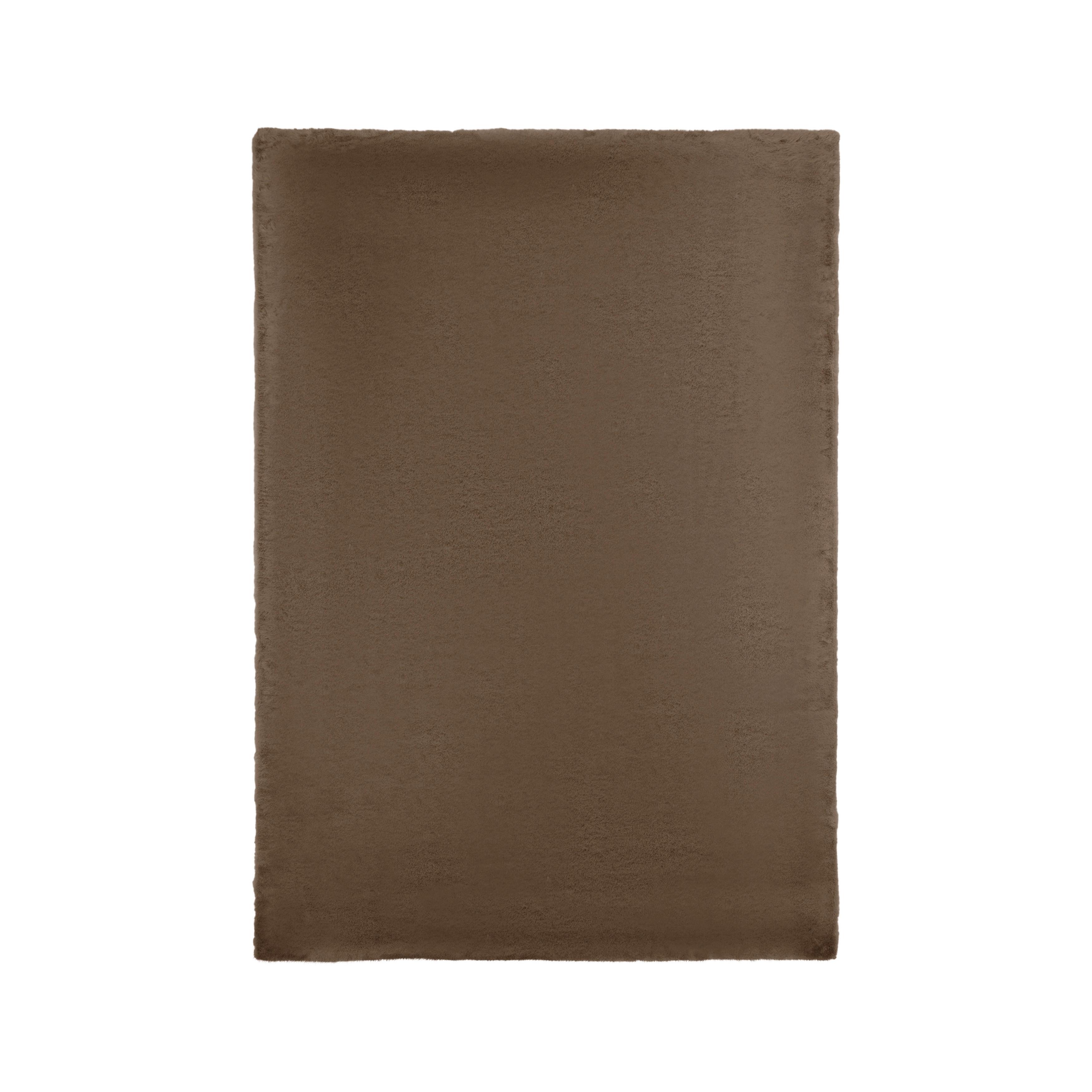Kunstfell Caroline 3 in Braun ca. 160x220cm - Dunkelbraun/Braun, Konventionell, Textil (160/220cm) - Mömax