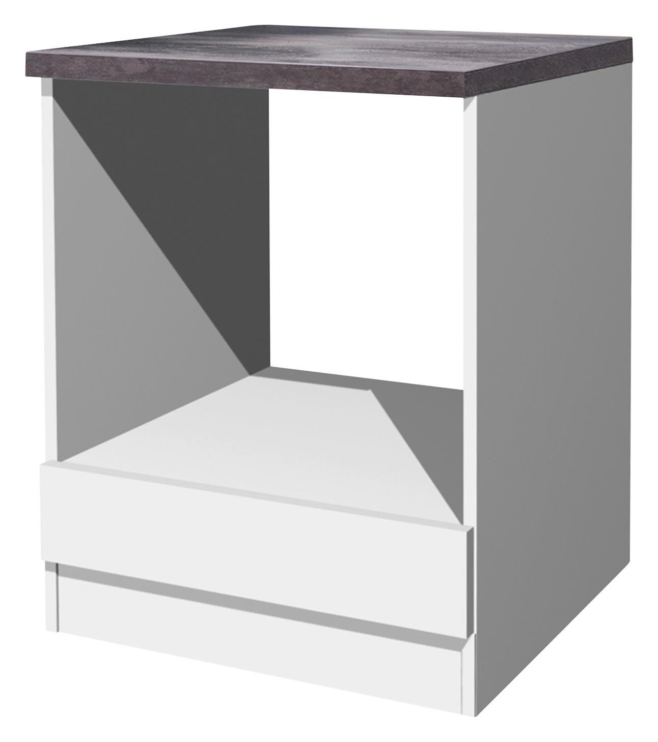 Omara Za Vgradnjo Štedilnika Lucca, Bela - bela/sivorjava, Konvencionalno, leseni material (60/86/57cm) - FlexWell