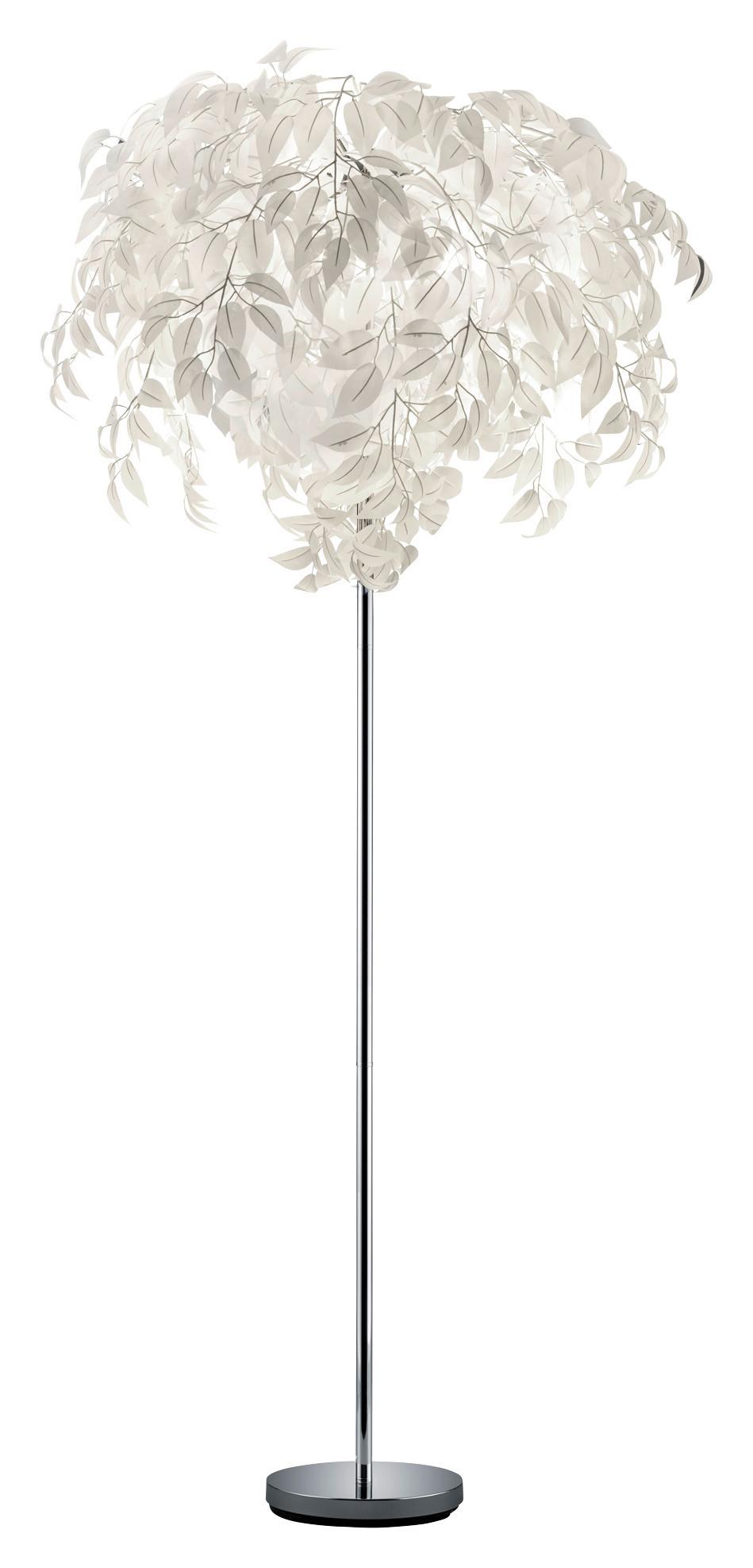 Stehleuchte Leavy Weiss max. 28 Watt - Weiss, Modern, Naturmaterialien/Kunststoff (70/70/180cm) - Mömax