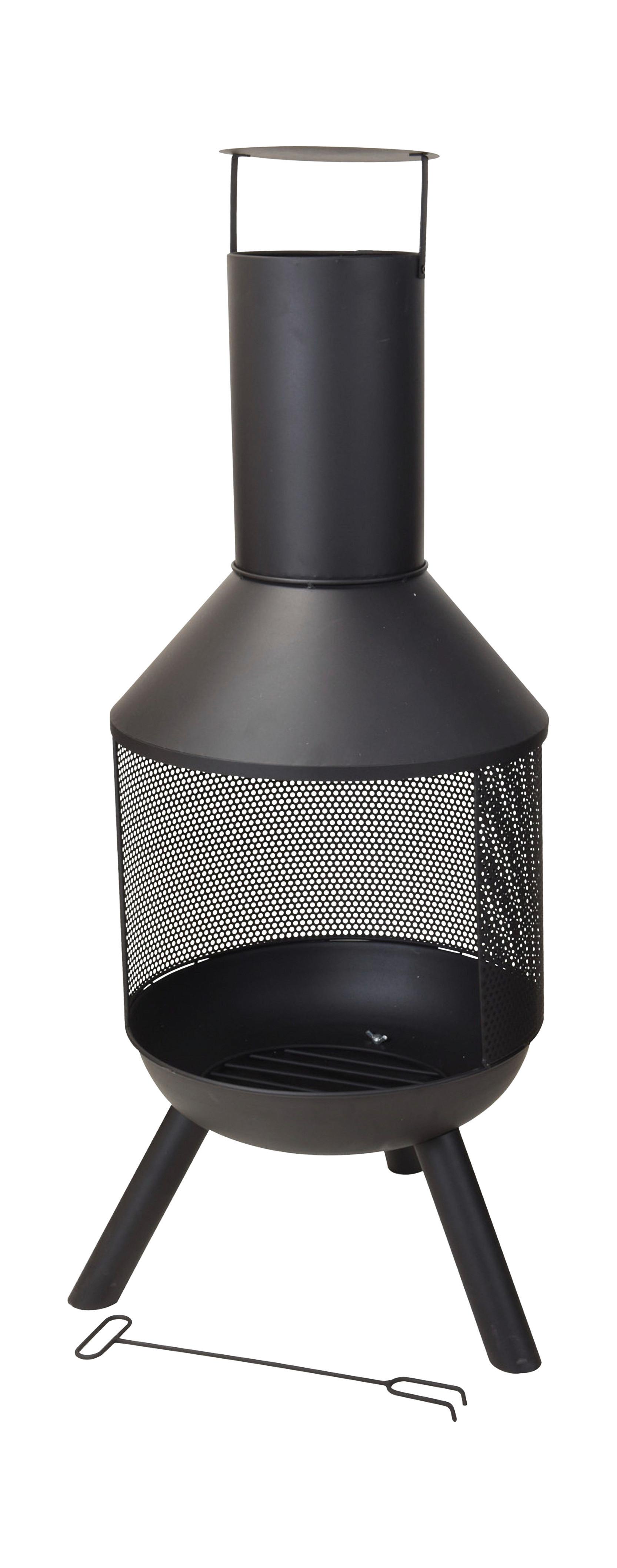 Tűzrakóhely Jeff - fekete, fém (44,5/116cm)