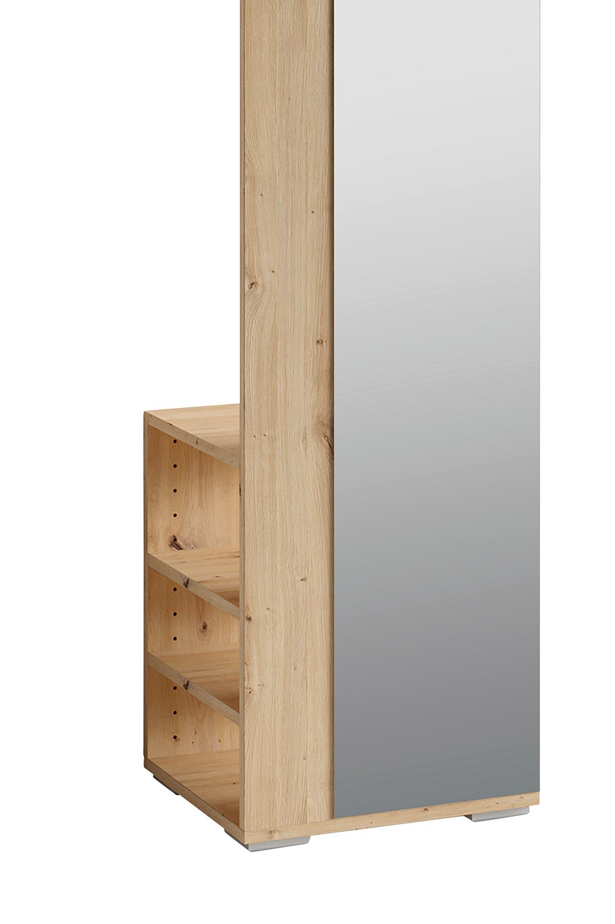 Garderobe Ben 3-tlg. Eiche Artisan/Anthrazit - Anthrazit/Eiche Artisan, Design, Holzwerkstoff (40/184/35cm) - MID.YOU