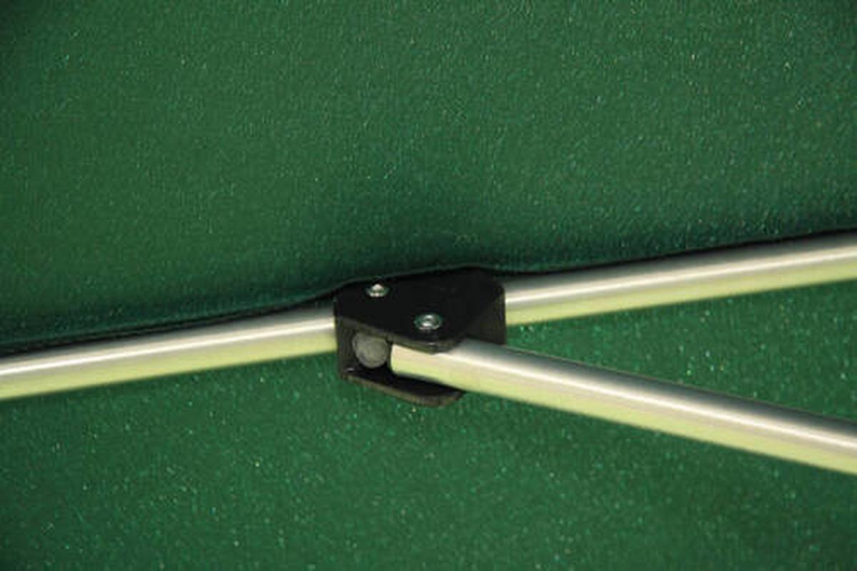 Sonnenschirm Acamp D: ca. 270 cm Platinfarben - Platinfarben/Anthrazit, Basics, Textil/Metall (270cm) - Gardenson