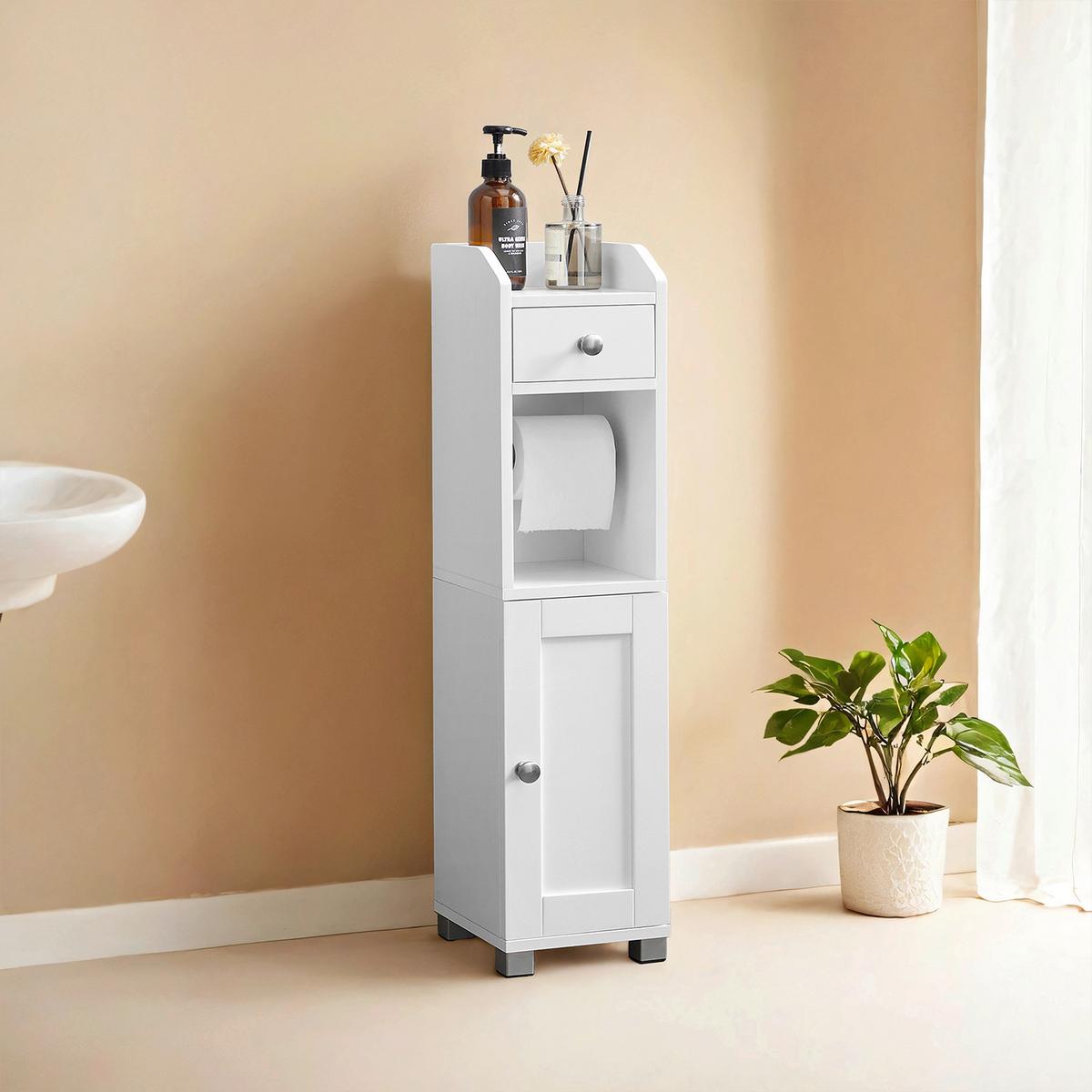 MIDISCHRANK BATHROOM CABINET - Zinkfarben/Weiß, MODERN, Holzwerkstoff/Metall (18/76,4/20cm) - MID.YOU