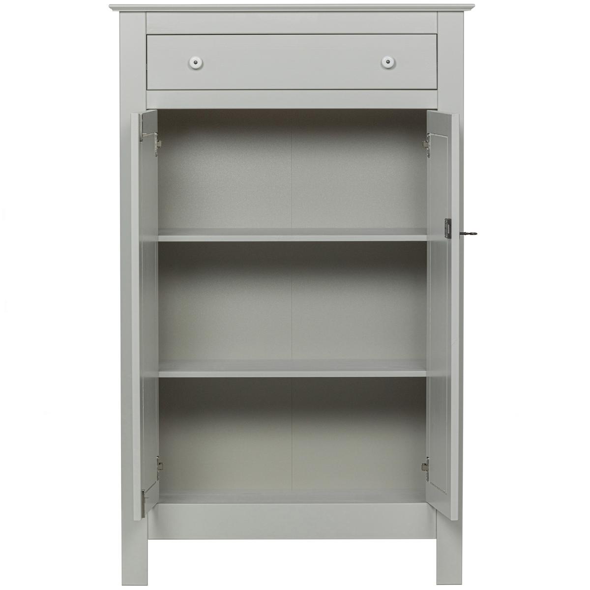 Kommode Eva Hellgrau B: 93cm - Hellgrau/Schwarz, Design, Holz/Holzwerkstoff (93/150/40cm) - Livetastic