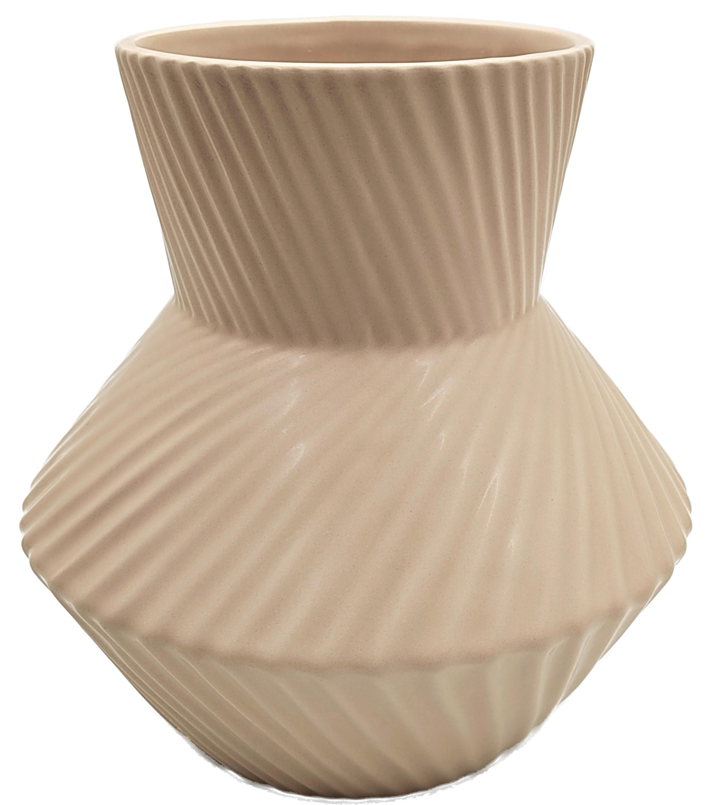 Vază cca. 20x21 cm Kiri - maro deschis, Modern, ceramică (20,4/21,5cm) - Mömax