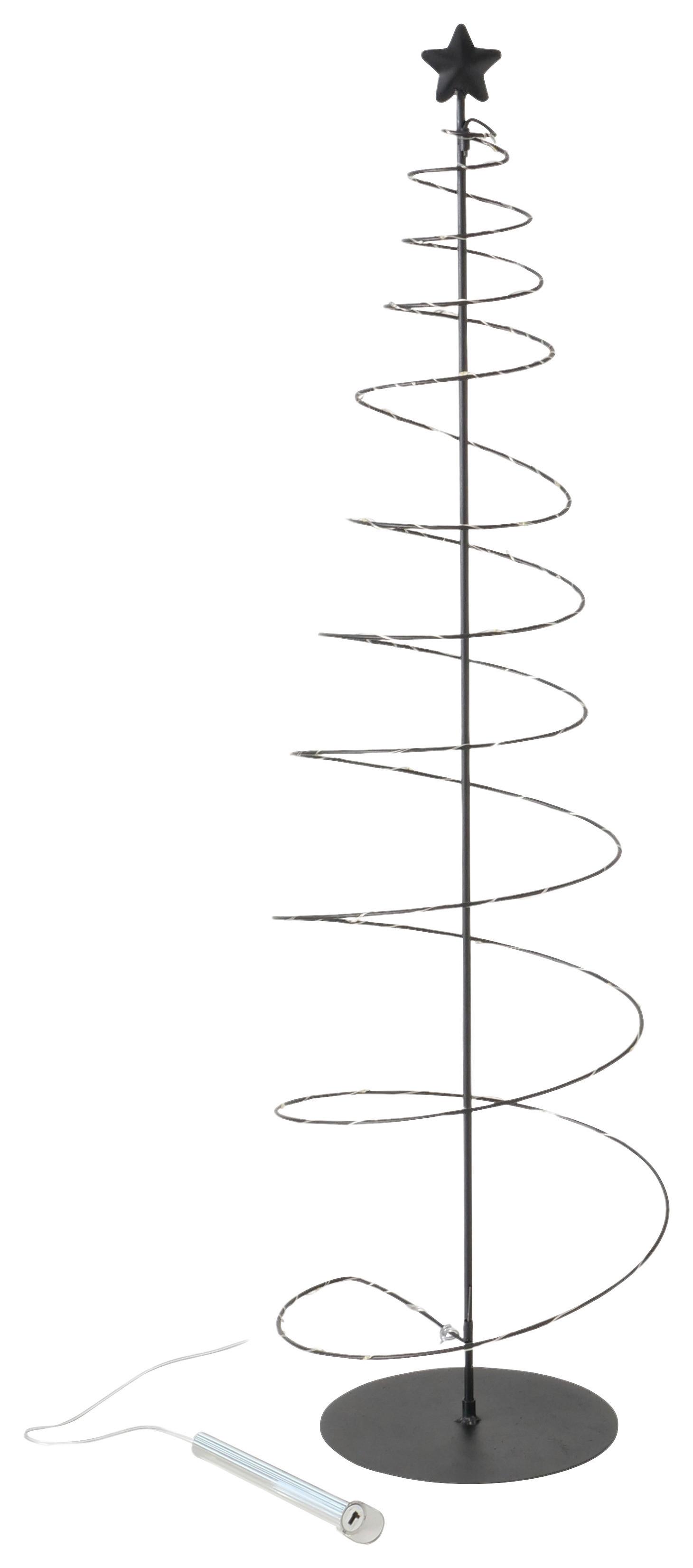 Dekobaum Saturn Schwarz - Schwarz, Basics, Metall (22/80cm) - Mömax