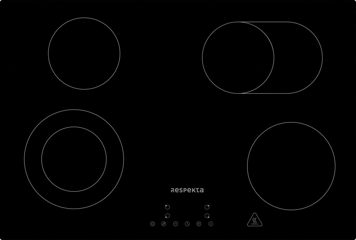 Steklokeramična Kuhalna Plošča Respekta, 77x52cm - črna, Trend, steklo (77/5/52cm) - Respekta