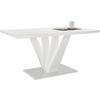 MATBORD SAMUEL -TOP- - vit/stålfärgad, Modern, metall/trämaterial (160/76/90cm) - Mömax