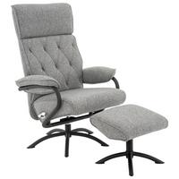 ZESTAW FOTELI RELAKSACYJNYCH TINA - czarny/szary, Modern, metal/tkanina (77,5/107/85cm) - MID.YOU