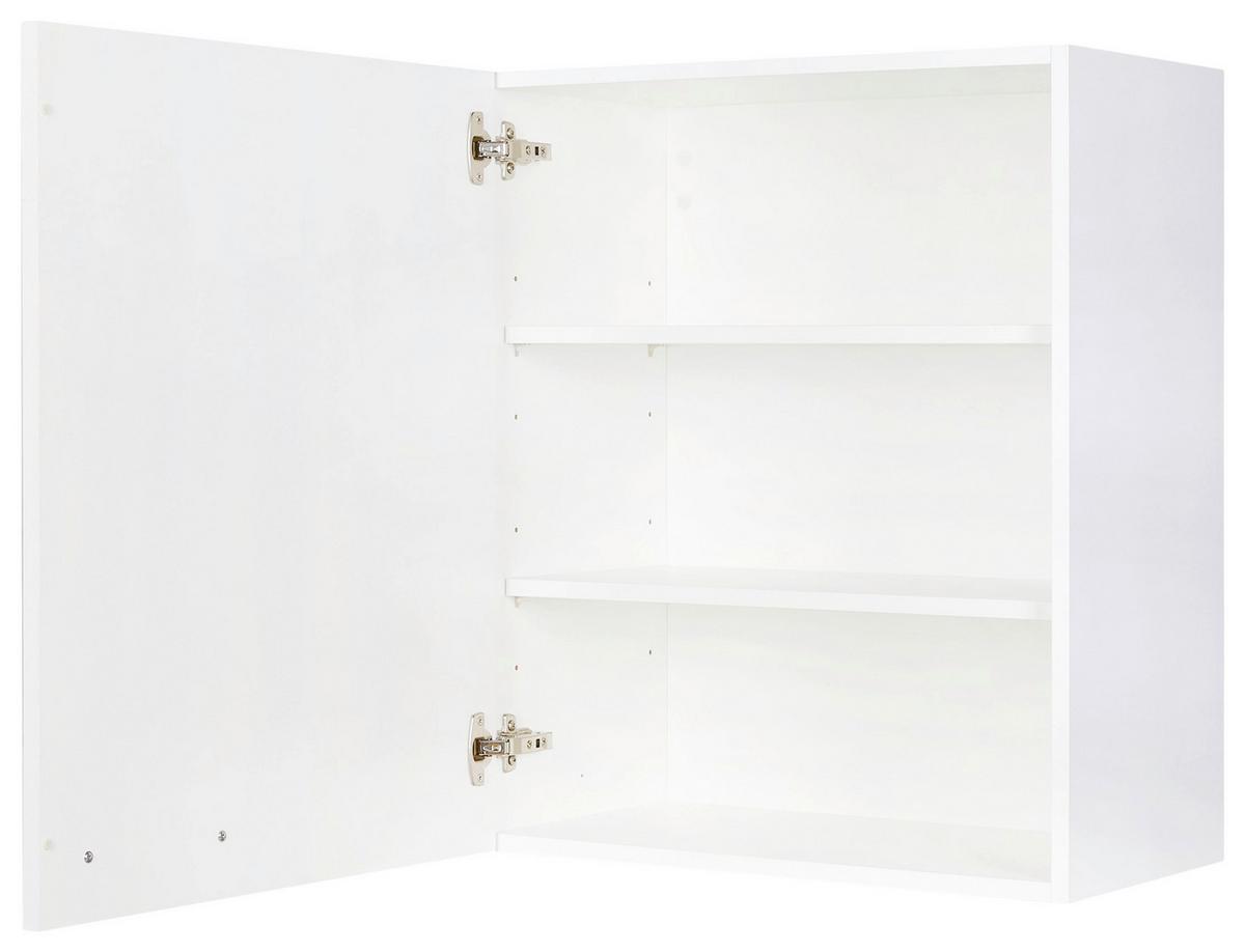 Küchenoberschrank Touch Weiß - Edelstahlfarben/Weiß, MODERN, Holzwerkstoff (60/72/35cm) - Nobilia