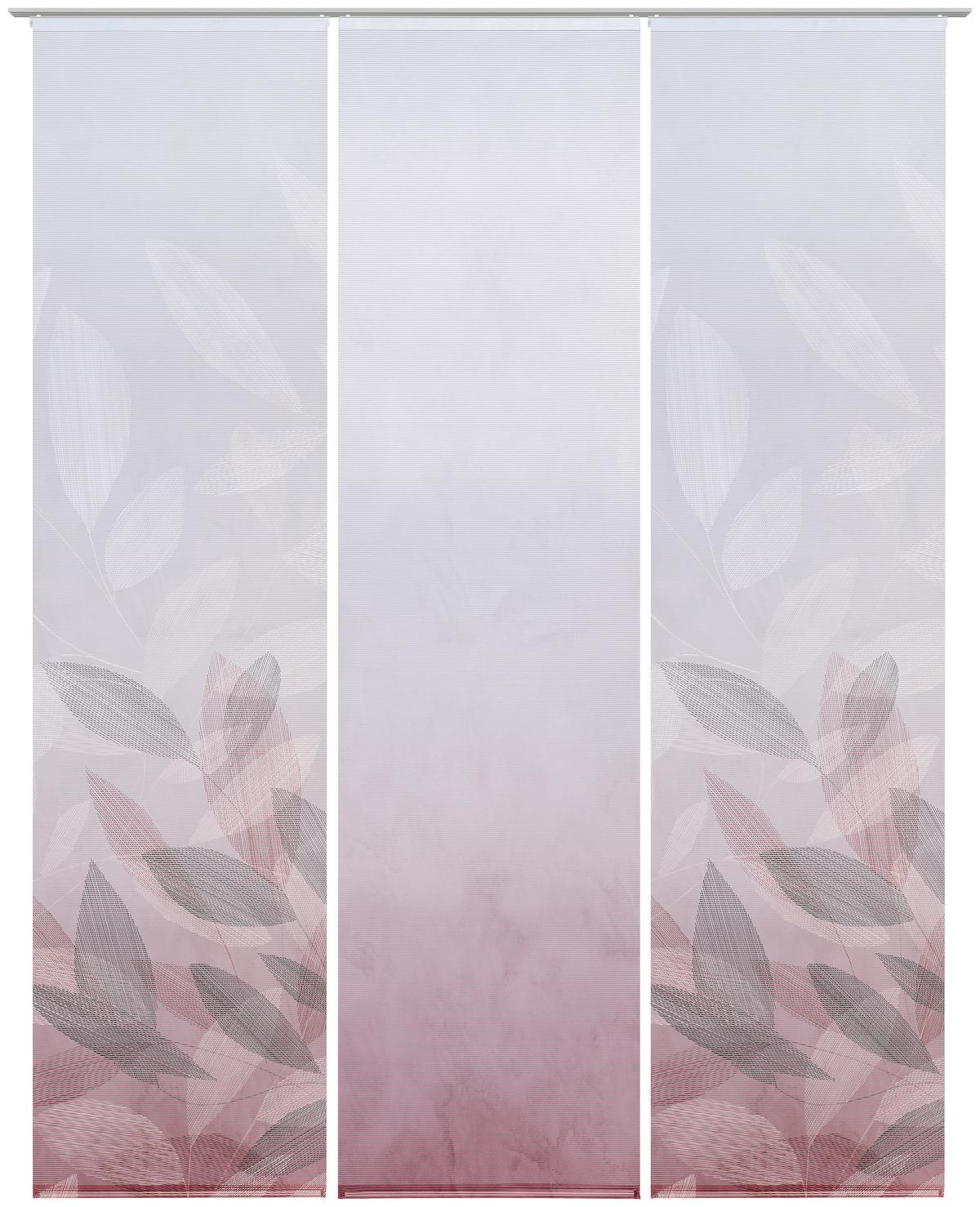 ZASŁONA PANELOWA ABIGAIL - bordowy, Natur, tkanina (60/245cm) - Novel