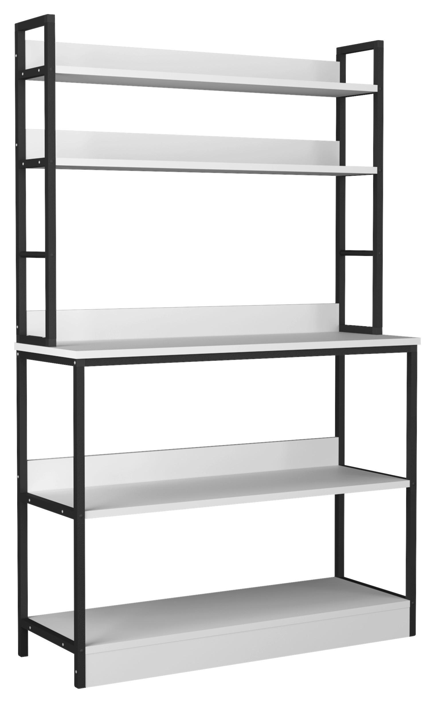 KÜCHENREGAL INSASI KÜCHENREGAL - Weiss, Design, Holzwerkstoff/Metall (101/161/36cm) - MID.YOU