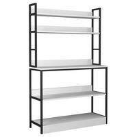 Regal INSASI Weiß ca. 101x161x36 cm - Weiß, Design, Holzwerkstoff/Metall (101/161/36cm) - MID.YOU