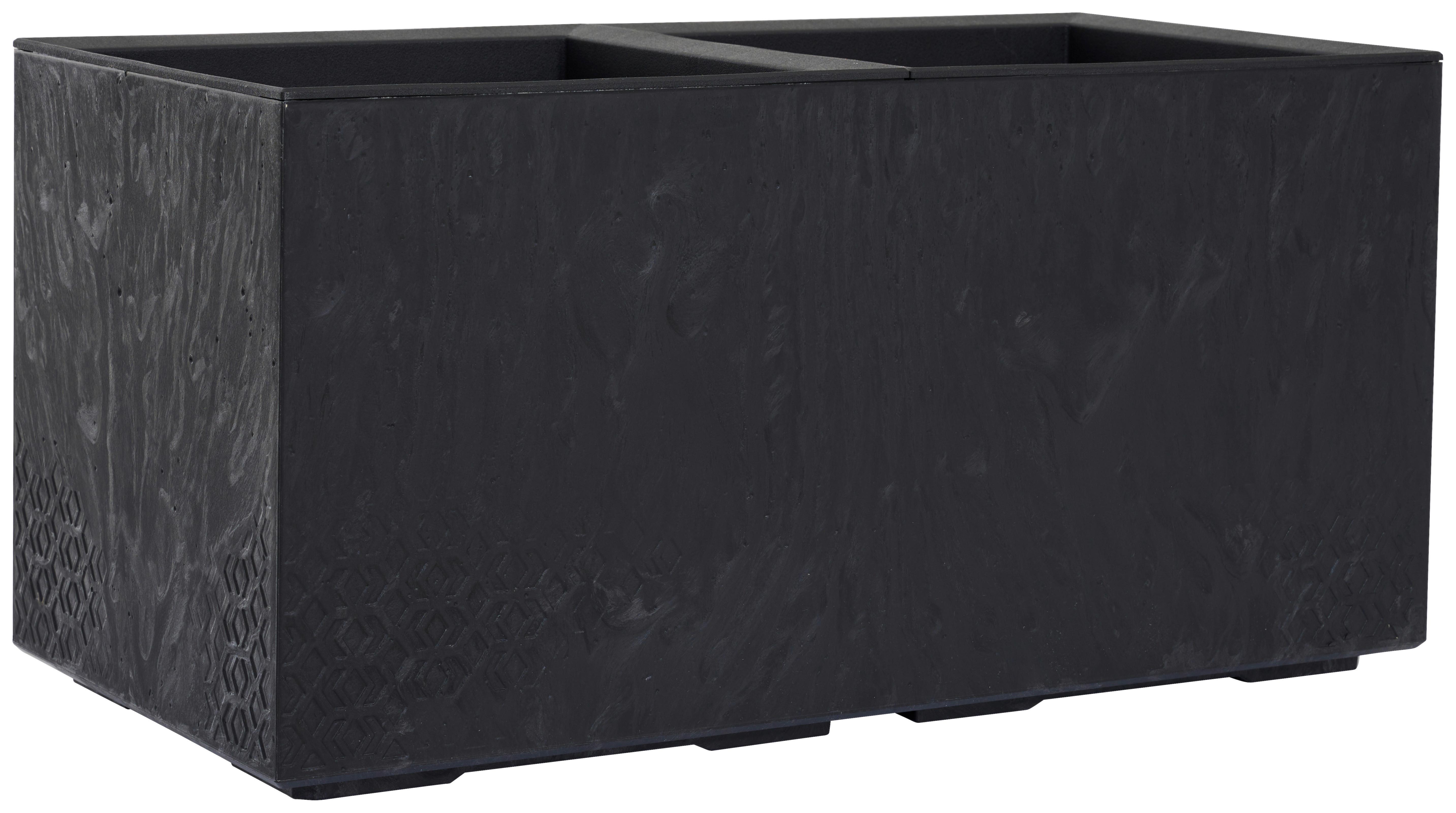 Blumenkasten Schwarz - Schwarz, Basics, Kunststoff (80/40/40cm) - Siena Garden