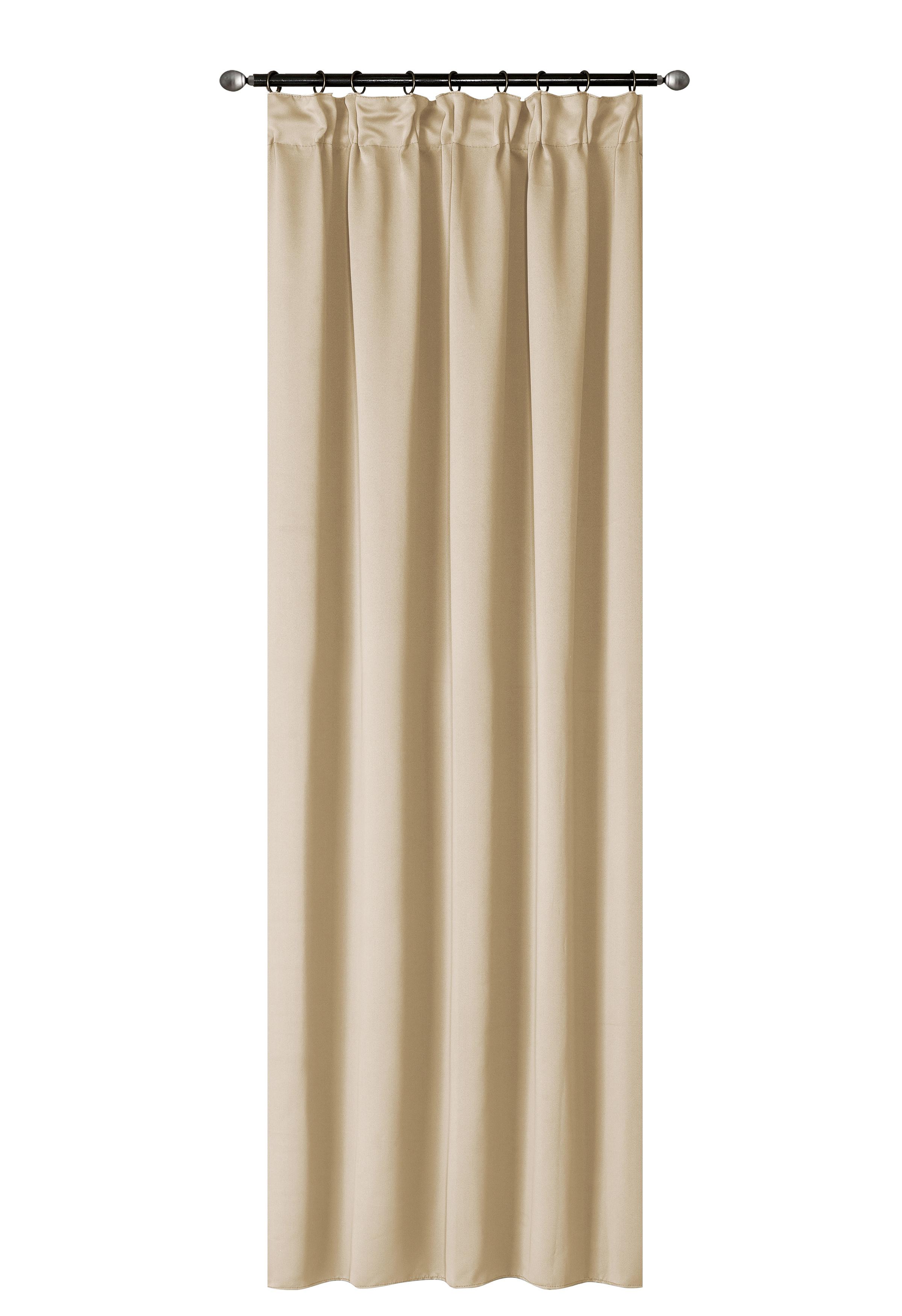 Készfüggöny Blackout 135/245 - homokszínű, Basics, textil (135/245cm)