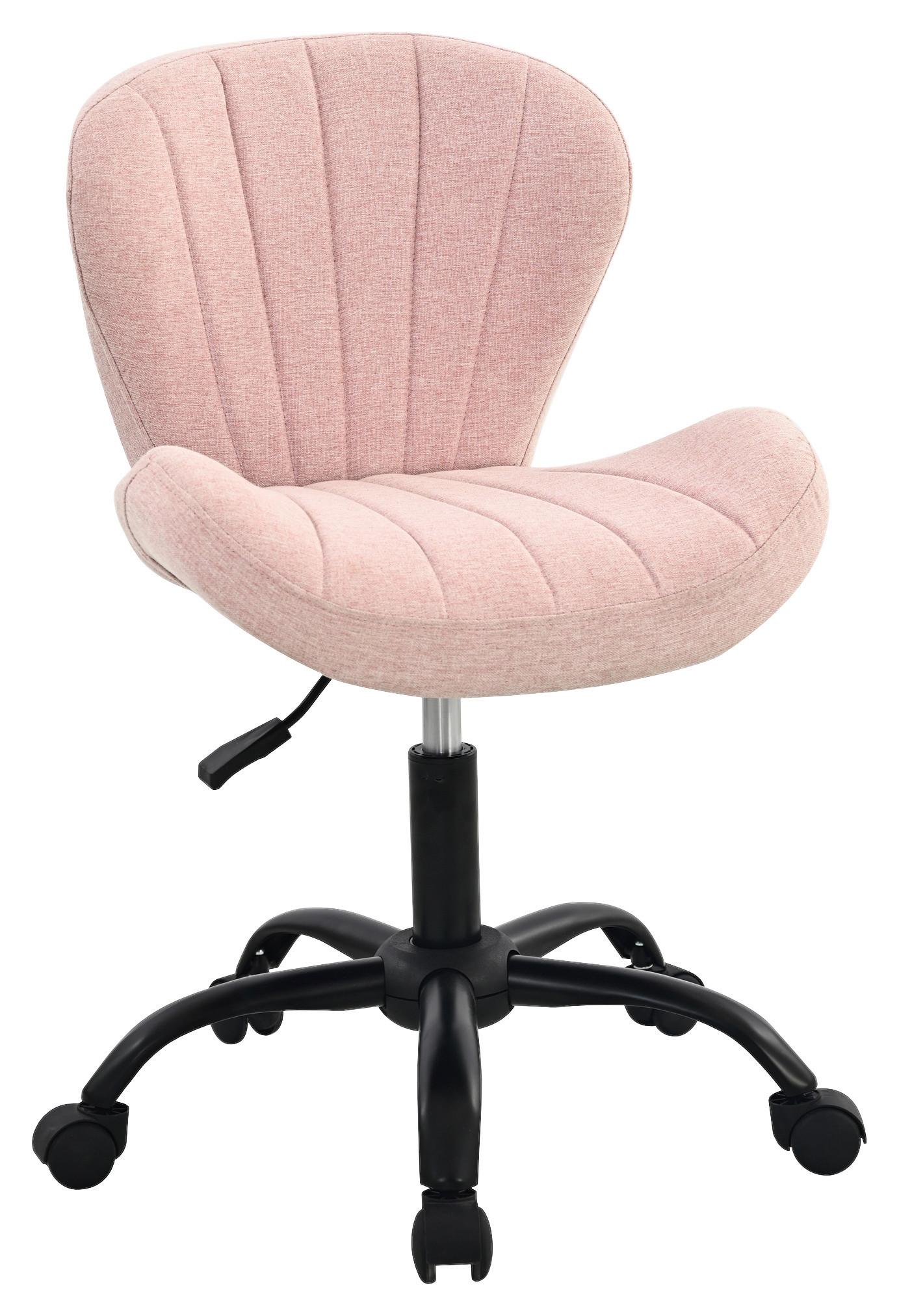 Klara 2 Uredska Stolica - pink/crna, Trend, metal/tekstil (58/84/56cm) - Modern Living