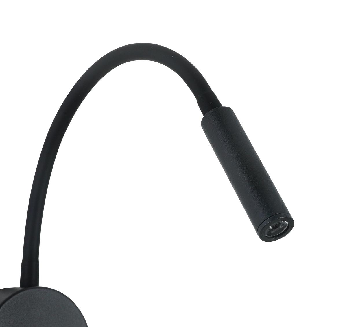 Led Svjetiljka Zidna Huoim - crna, Konvencionalno, metal/plastika (3/8/46cm) - Mömax