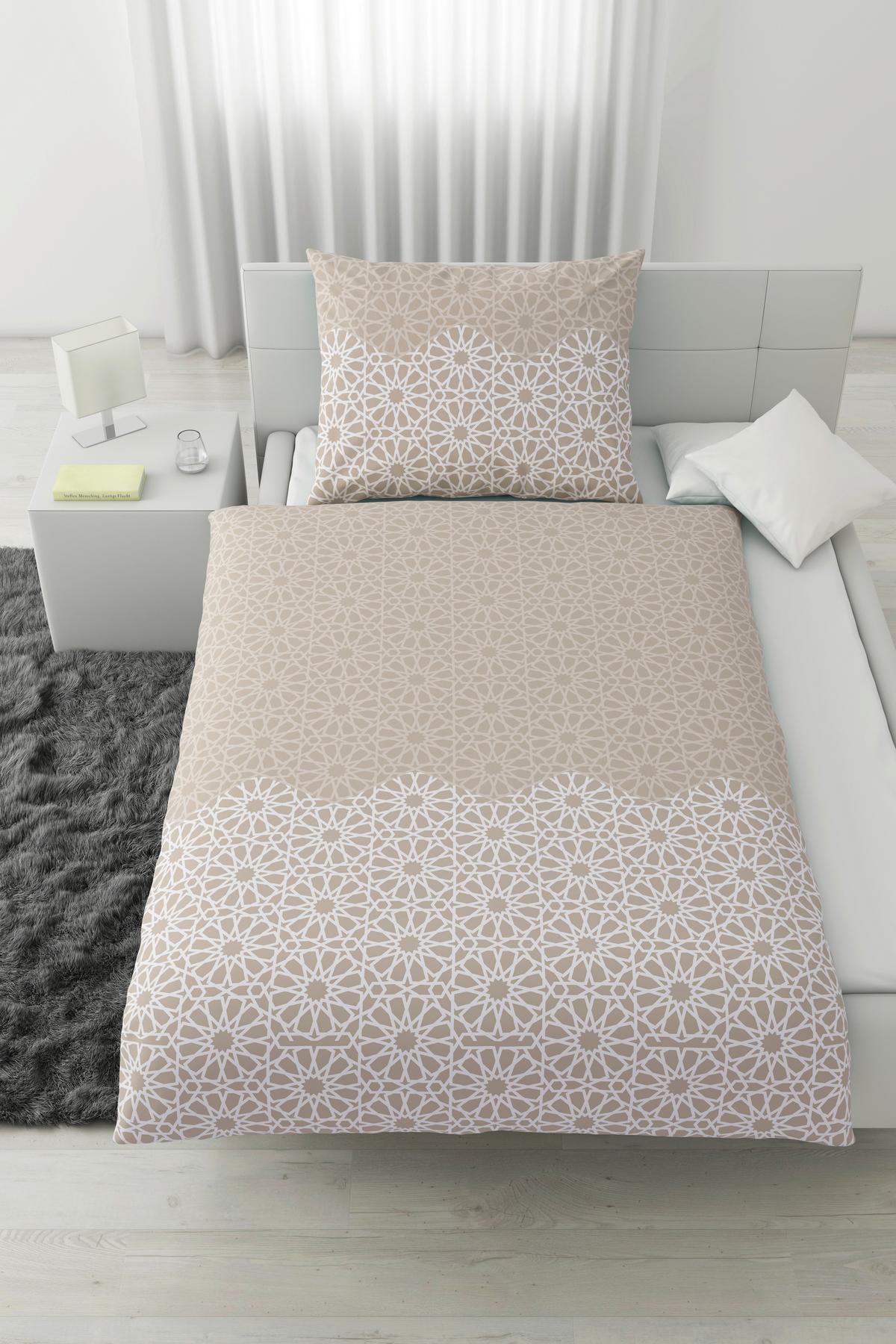 BETTWÄSCHESET CAROLINE - Naturfarben, Konventionell, Textil (160/210cm) - Modern Living