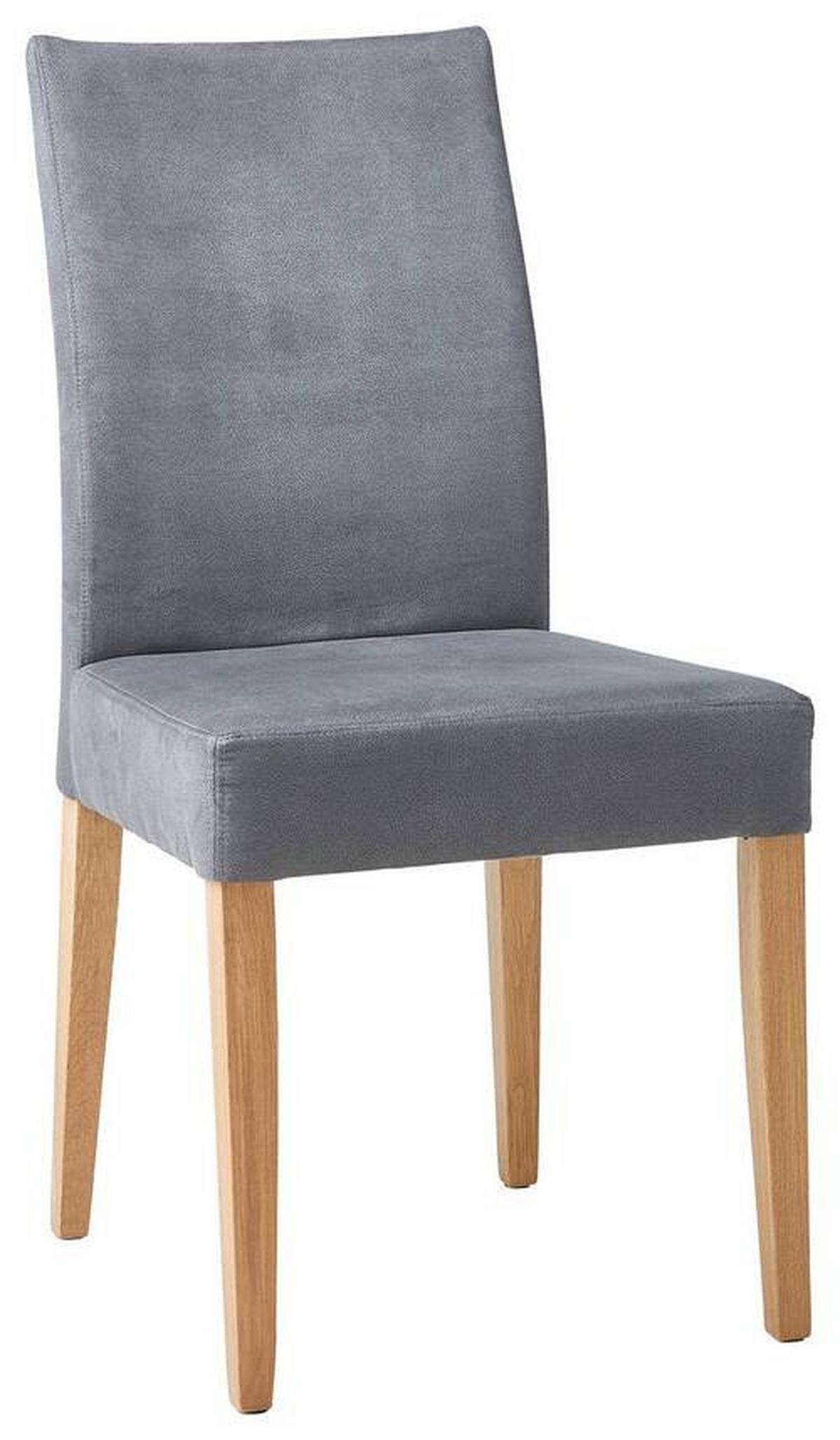 Stuhl Nevada in Eichefarben/Dunkelgrau - Dunkelgrau/Eichefarben, Basics, Holz/Textil (46/95/58cm) - Mömax