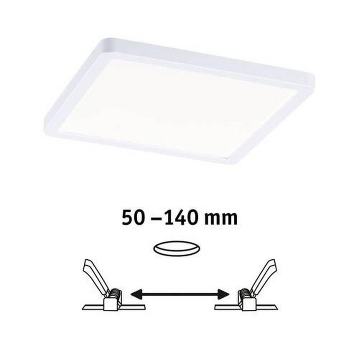 LED-Paneel Areo VariFit in Weiß max. 13 Watt - Weiß, Design, Kunststoff (17,5/17,5/5cm) - Paulmann