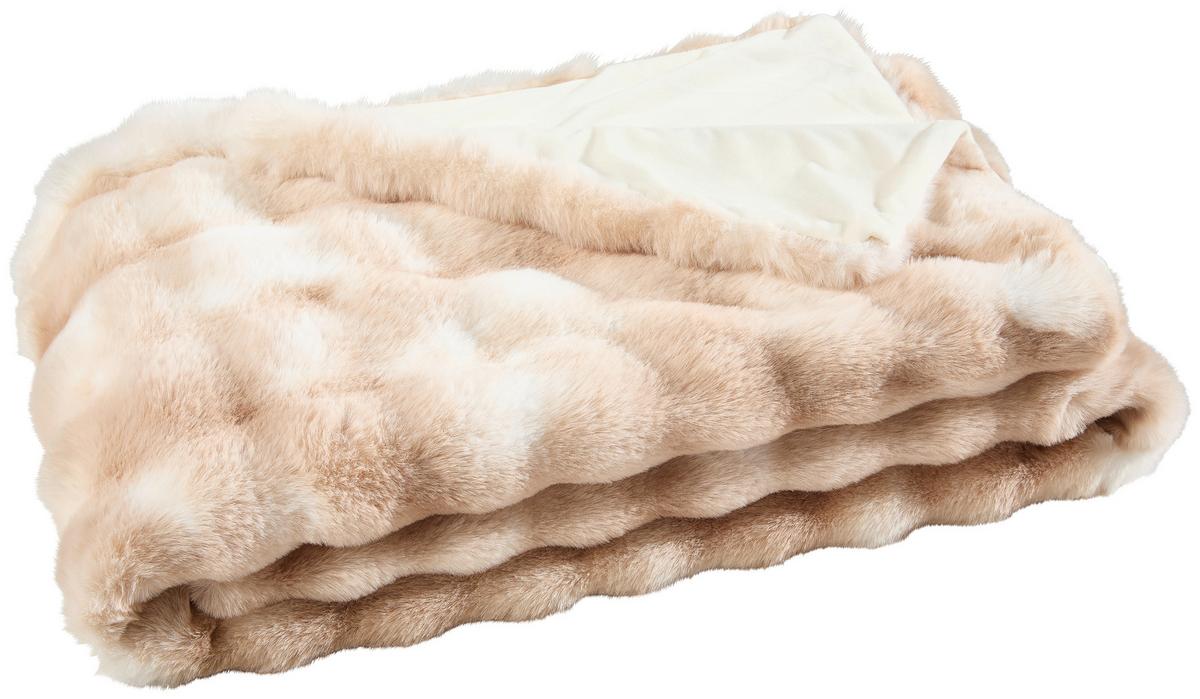 KOC FUTRZANY PIEDRA - beżowy/kolor naturalny, tkanina (150/200cm) - Novel