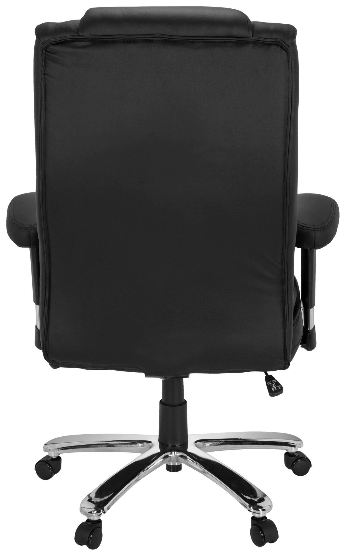 Pisarniški Stol Builder Xxl I, Črna - srebrne barve/črna, Moderno, kovina/umetna masa (77/123/84cm) - MID.YOU