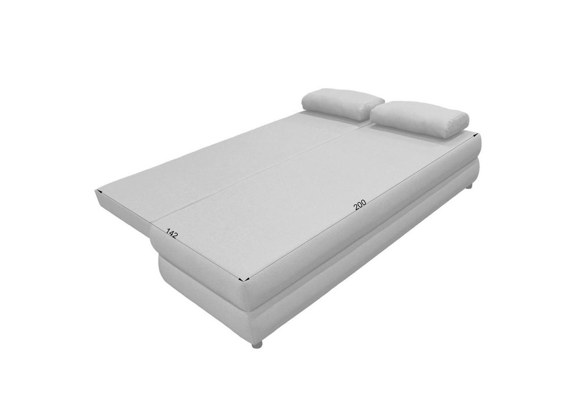 SOFA Z FUNKCJĄ SPANIA MELA - beżowy/czarny, Design, tworzywo sztuczne/tkanina (200/88/87cm) - P & B