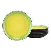 Desszertes Tányér Készlet 24924 Hot Green, Dessertteller - sárga/fekete, Basics, kerámia (21/3cm) - Creatable