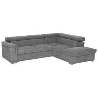 Wohnlandschaft Milla Grau ca. 252x217 cm - Grau, Basics, Holz/Textil (252/217cm) - MID.YOU