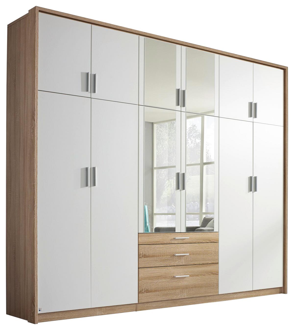 Ormar S Klasičnim Vratima Hildesheim - bijela/prozirno, Design, staklo/drvni materijal (275/231/56cm) - Modern Living