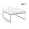 LOUNGEGRUPP SILAS - akaciefärgad/cremefärgad, Modern, metall/trä (130/85/80cm) - Bessagi Garden