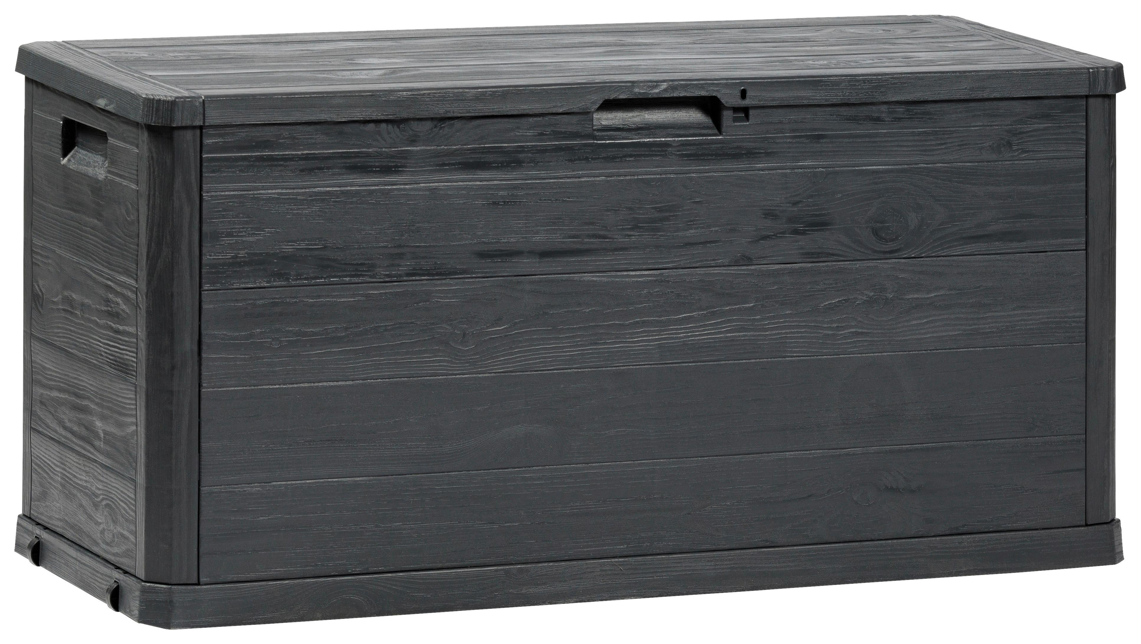 Zaboj Za Blazine Woody, Antracit - antracit, Basics, umetna masa (117/56/45cm) - Mömax