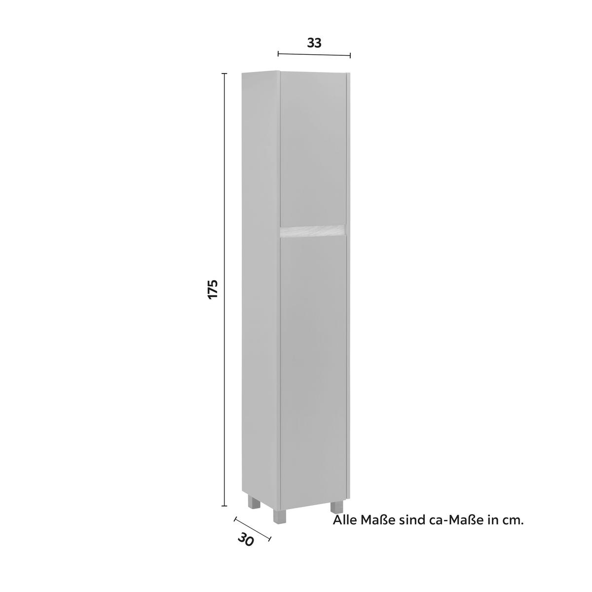 Magasszekrény Massimo - sötétszürke, Modern (33/175/30cm) - Bessagi Home