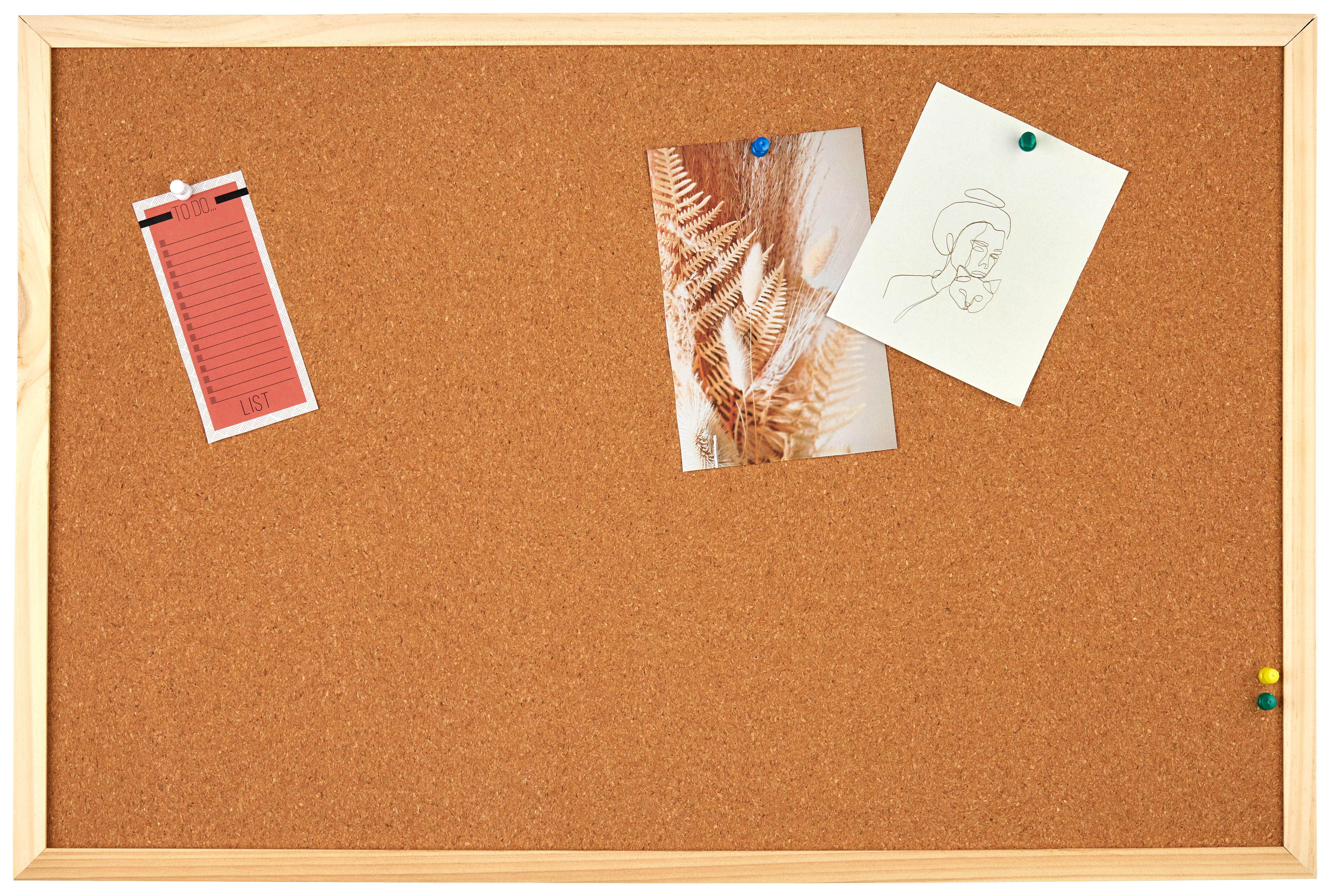 Oglasna Deska Cork -Ext-, Pluta, 60 X 40 Cm - naravne barve, leseni material/les (60/40cm) - Modern Living