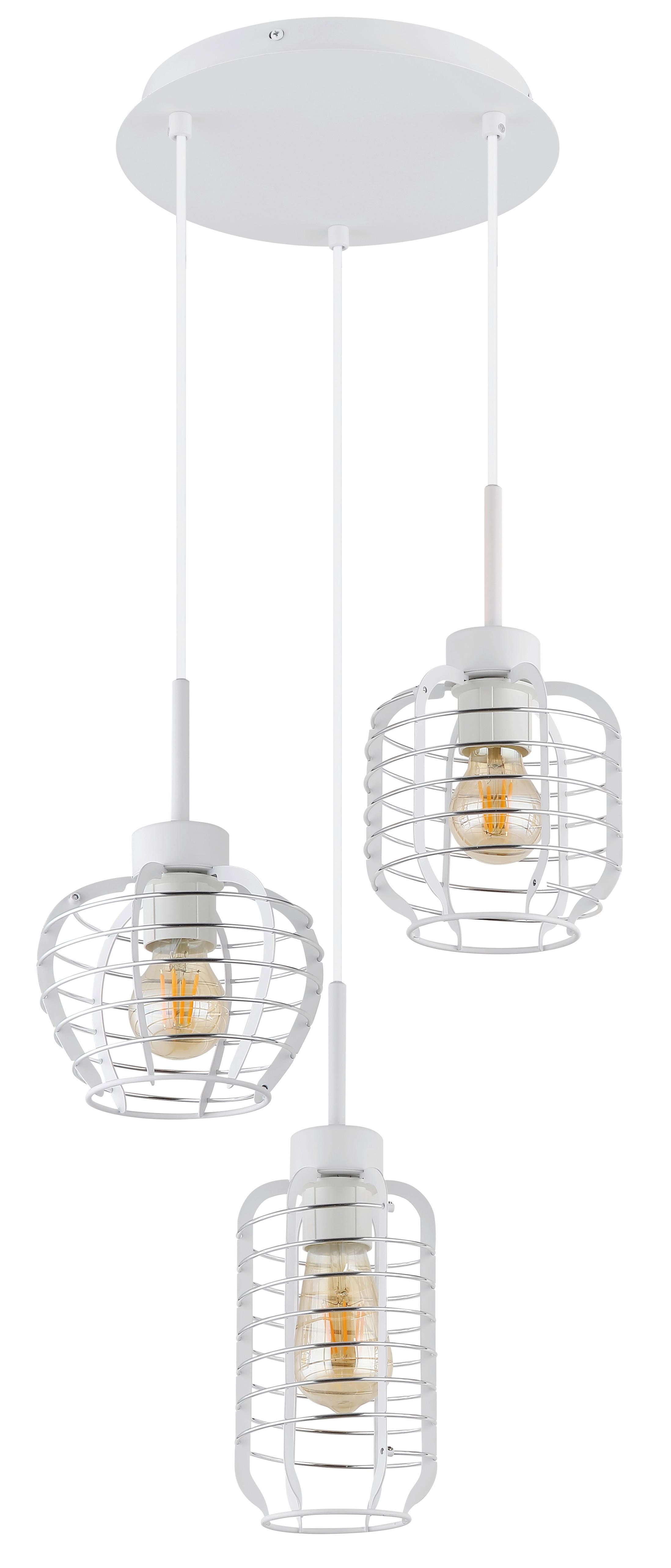 Viseća Svejtiljka Nesa - bijela/boje kroma, Basics, metal/plastika (37,5/120cm) - Globo