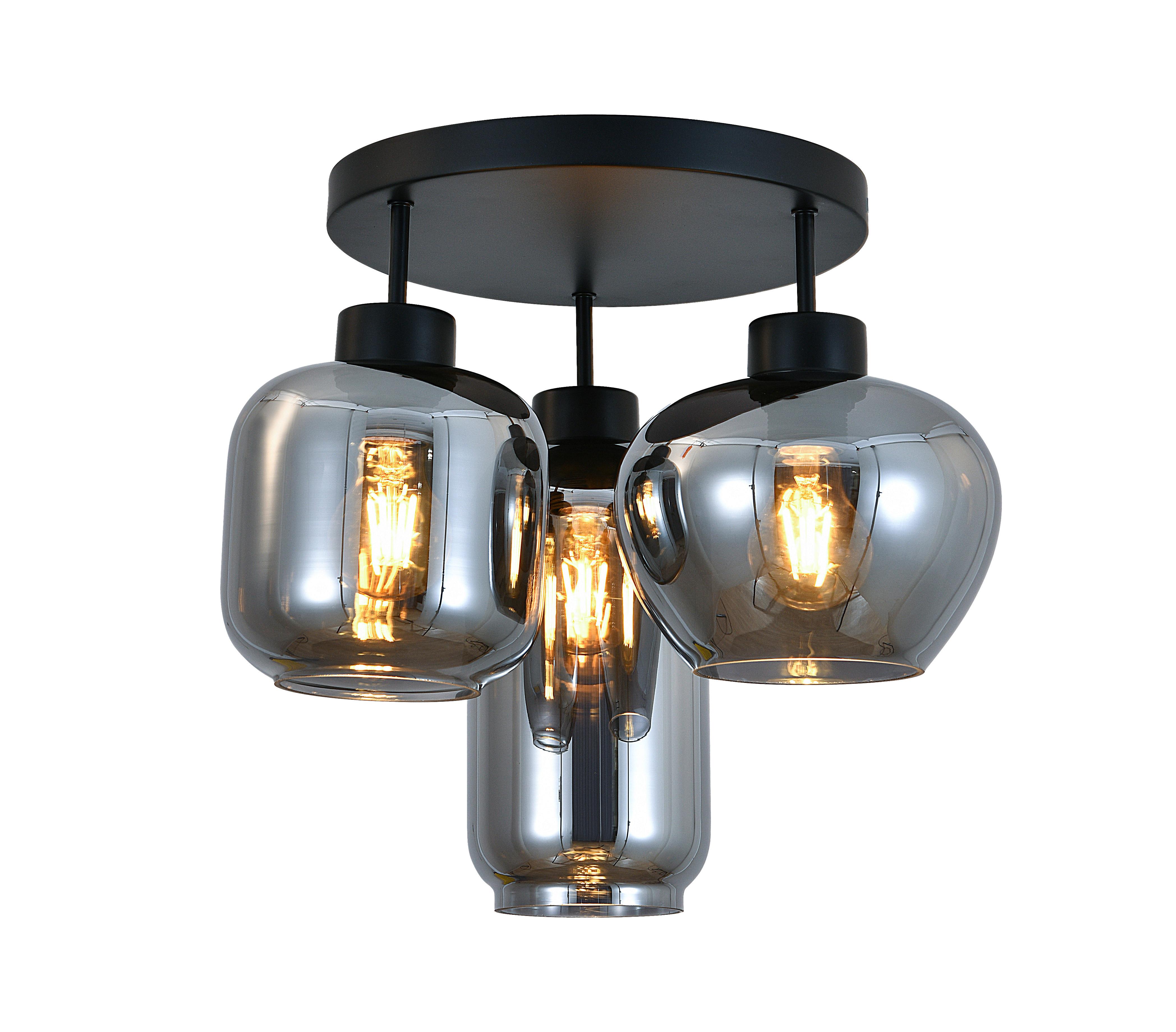 LAMPA SUFITOWA LISA - czarny, Design, metal/szkło (42/35,5cm) - Collet's Monde