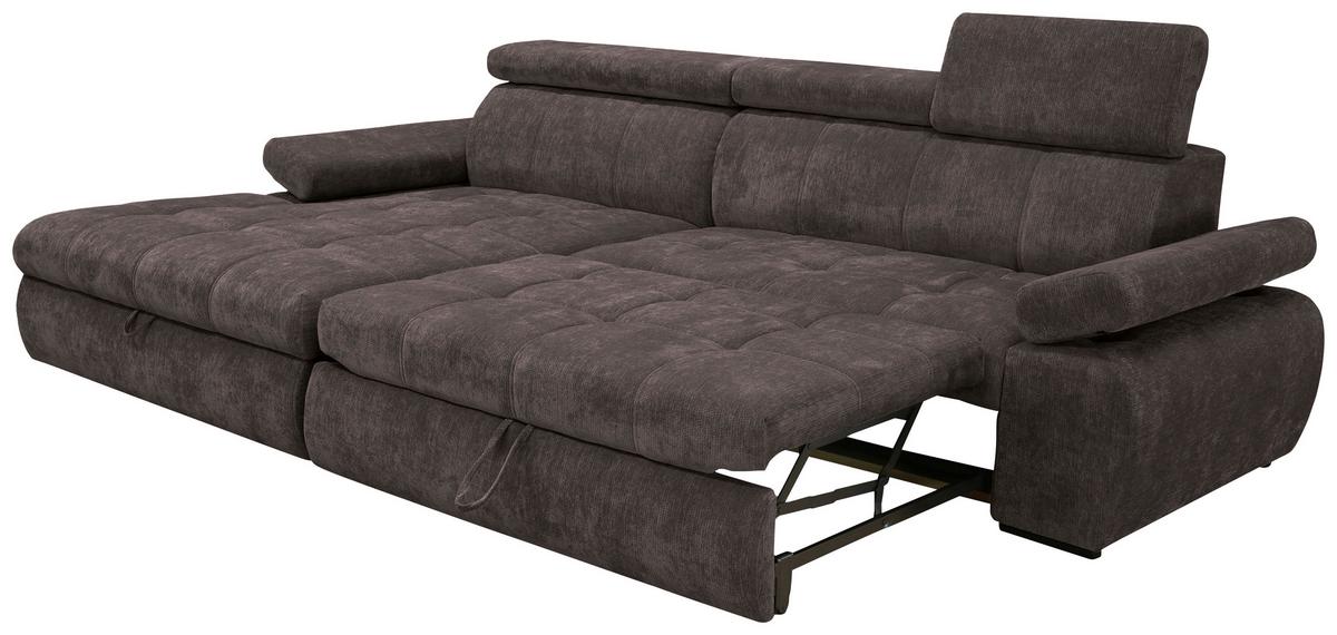 Kutna Garnitura Vegas - tamno smeđa/crna, Design, drvo/tekstil (173/294cm) - Modern Living