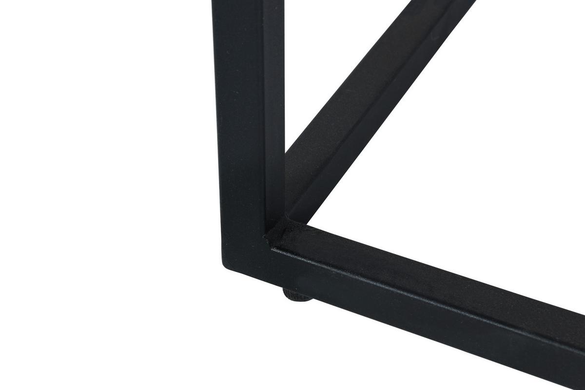 STOLIK KAWOWY CARRARA - czarny/szary, Design, materiał drewnopochodny/metal (80-60/80-60/50,5-40,5cm) - MID.YOU