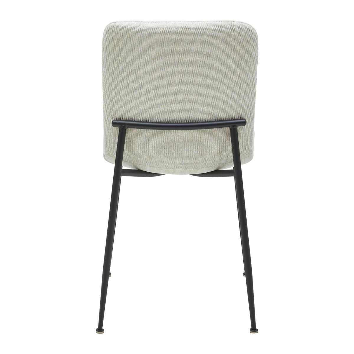 KRZESŁO NELE - beżowy/czarny, Modern, metal/drewno (43/83/56cm) - Bessagi Home