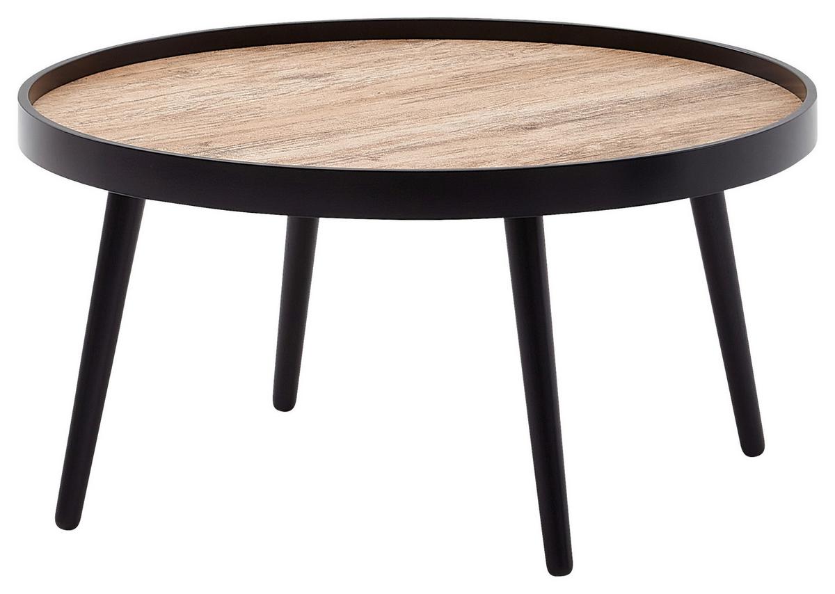 Klubska Miza Wohnling - črna, Moderno, leseni material/les (76/76/40cm) - MID.YOU