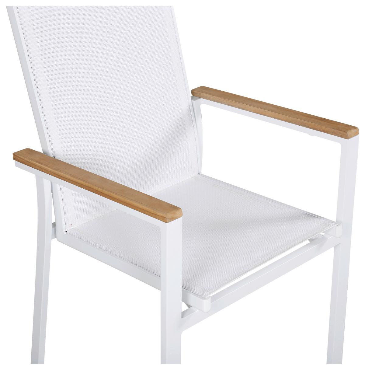 Gartenstuhl-Set 2er-Set Texas ca. 56x90x60 cm Weiß - Weiß, KONVENTIONELL, Metall (56/90/60cm) - Gardenson