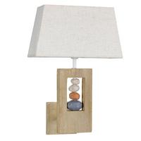 Wandleuchte Miriel Beige max. 22 Watt - Beige, Natur, Holz/Textil (30/48/18cm)