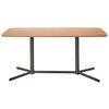 MATBORD VALLETTA - svart/ekfärgad, Modern, metall/trämaterial (180/90/76cm) - Premium Living